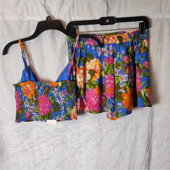 NWT Lottie & Holly B-O-G Collective Floral Crop Top & Shorts Set Skort w Ruffles - Picture 12 of 12